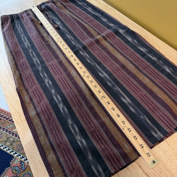 Vintage White Stag Boho Maxi Skirt Size M Granola Girl Hippie Festival Cotton - Picture 8 of 9